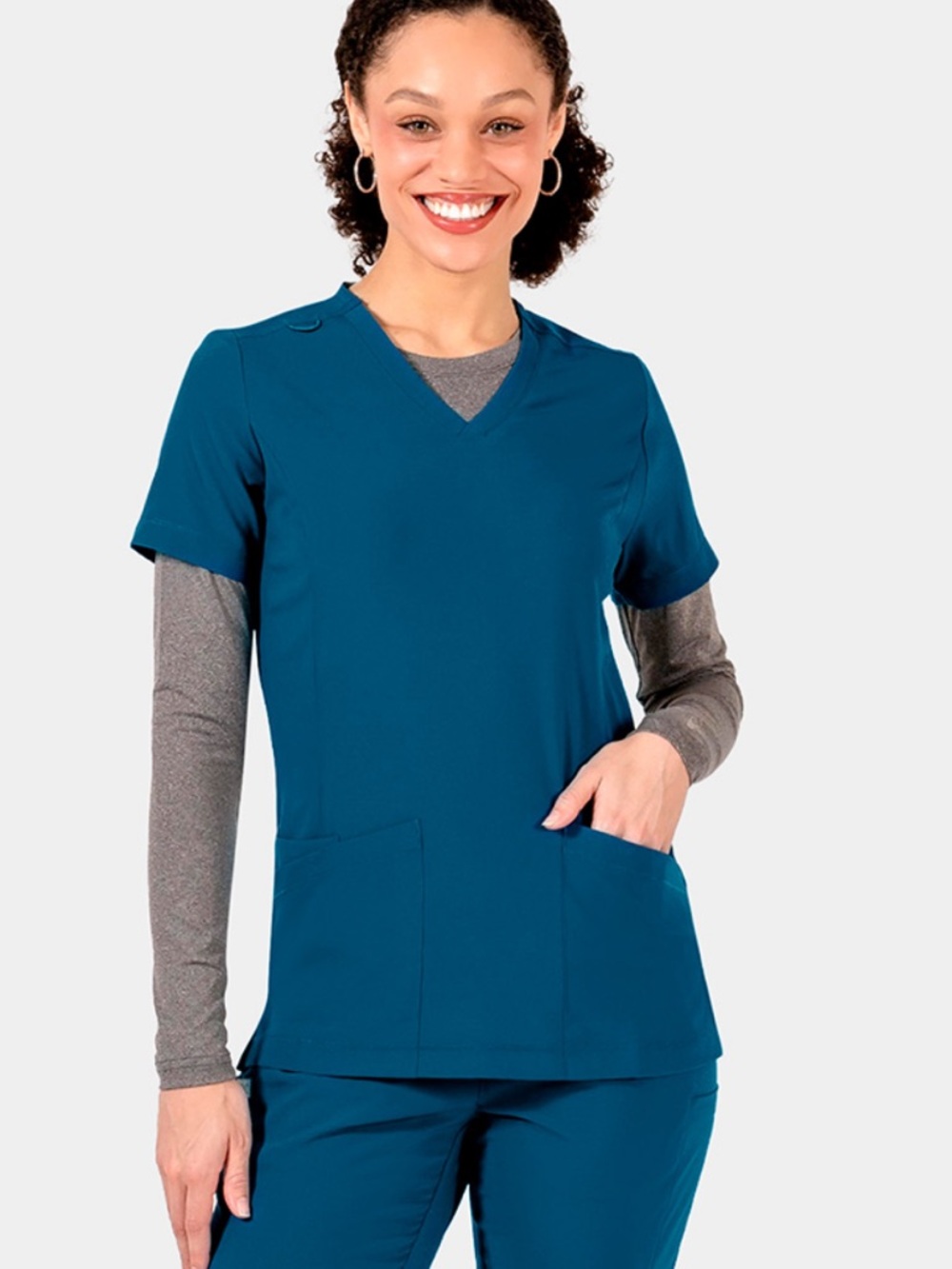 EPIC by IRG Women’s V-Neck Scrub Top | 4801 in Caribbean Blue